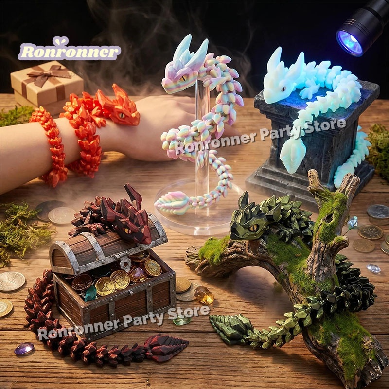 3D Printing Lamp - 30CM 3D Printing Dragon Aurora Luminous