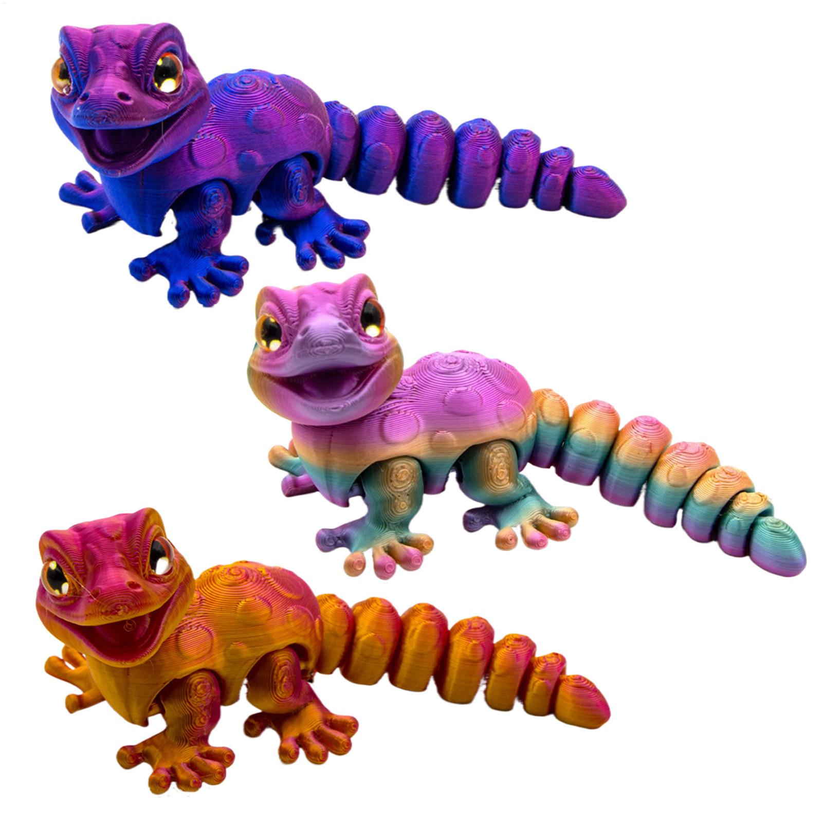 3D Printing Mockup - 3D Printed Gecko Figurine Lizard Reptile