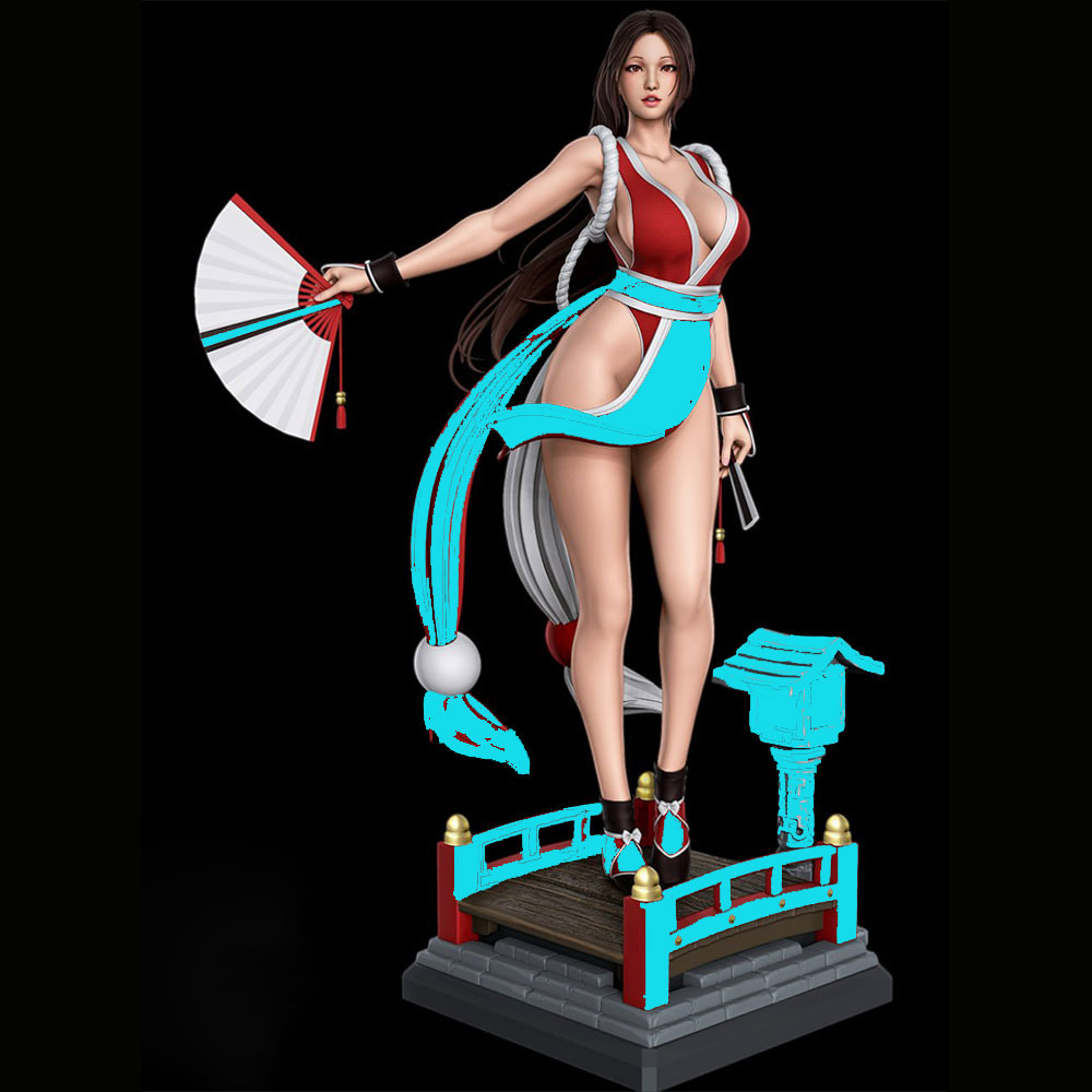 3D Printing Mockup - 1/24 Sexy Long-Haired Girl Miniature Resin