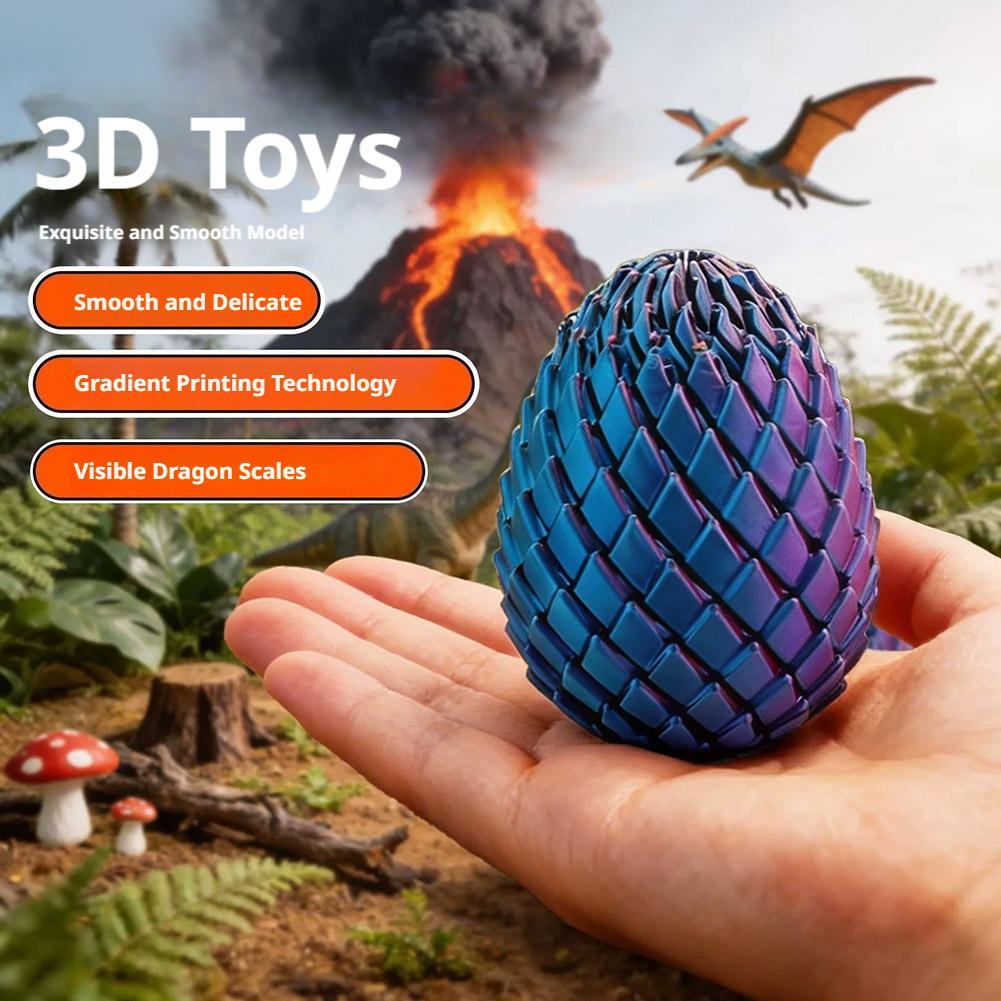 3D Printing Egg - Funny 3D Printed Dragon Egg Spinning