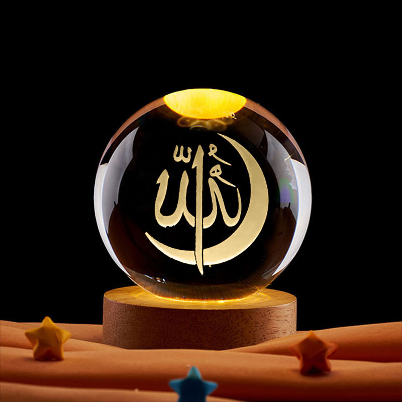3D Printing Lamp - Ramadan Decoration 3D Crystall Ball Night