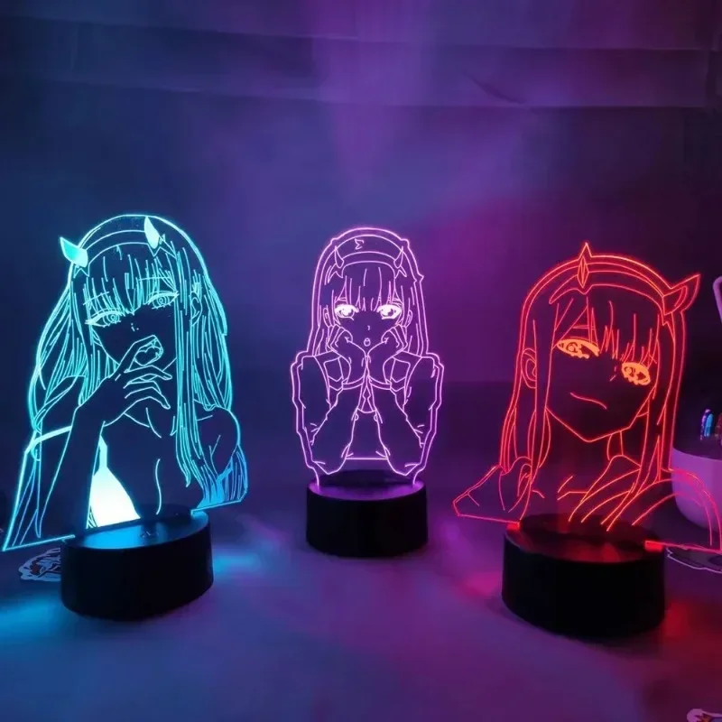 Zero Two Anime Night Light Act - 3D Printing Lamp ulasan dan harga