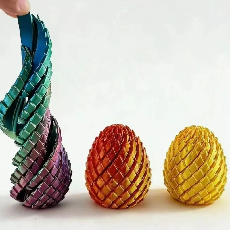 3D Printed Spiral Dragon Egg D - 3D Printing Egg ulasan dan harga