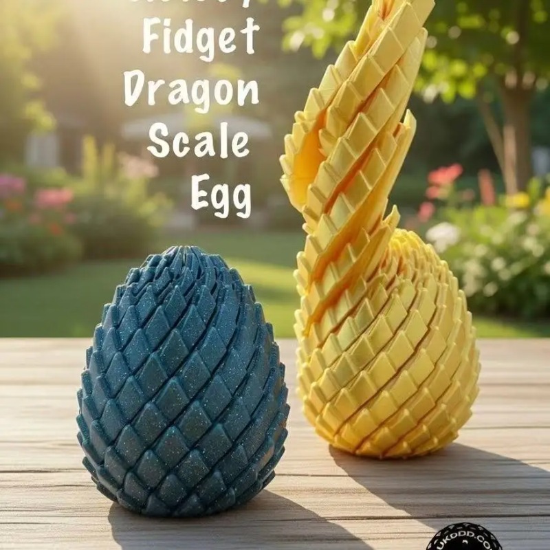 3D Printed Spiral Dragon Egg D - 3D Printing Egg ulasan dan harga