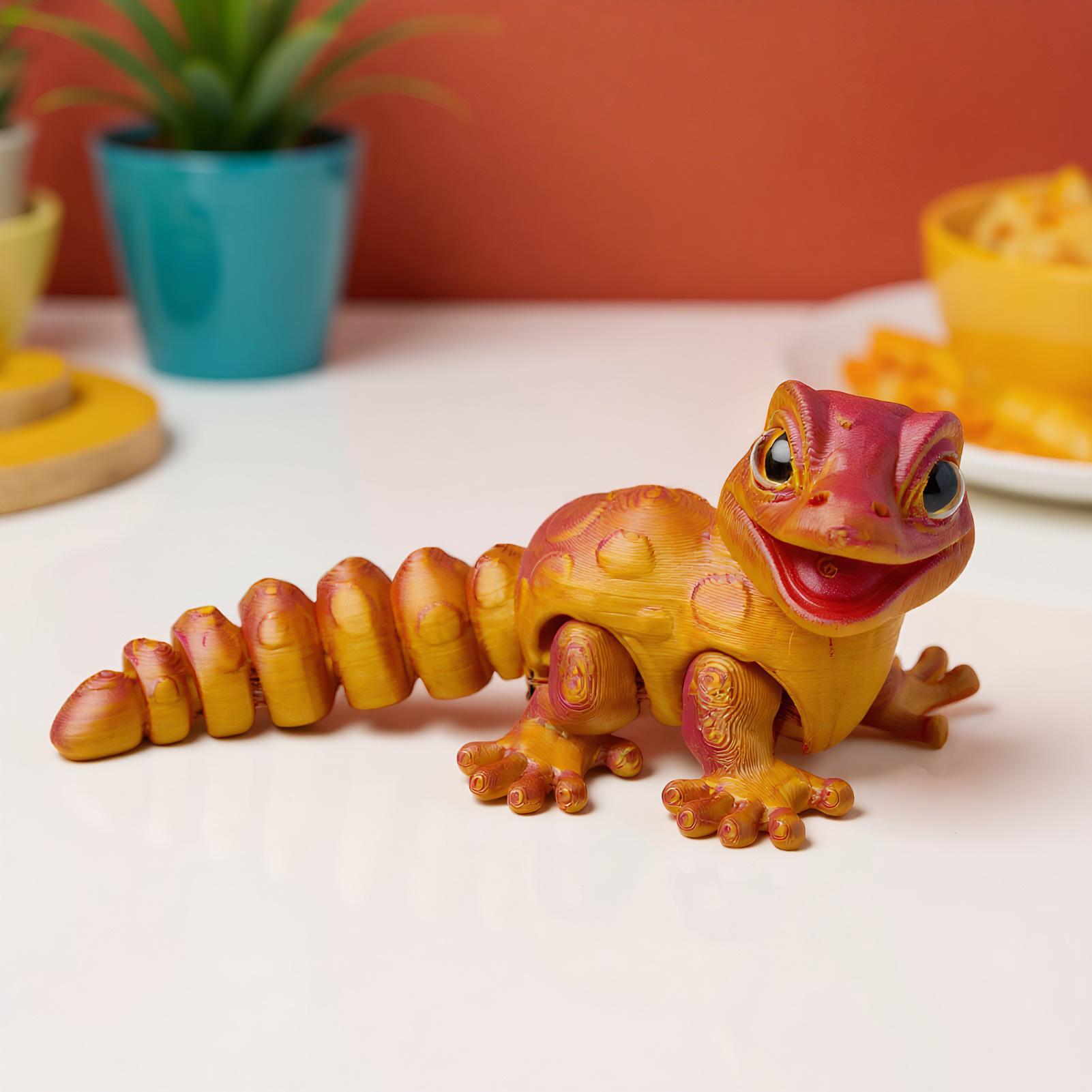 3D Printed Gecko Figurine Liza - 3D Printing Mockup ulasan dan harga