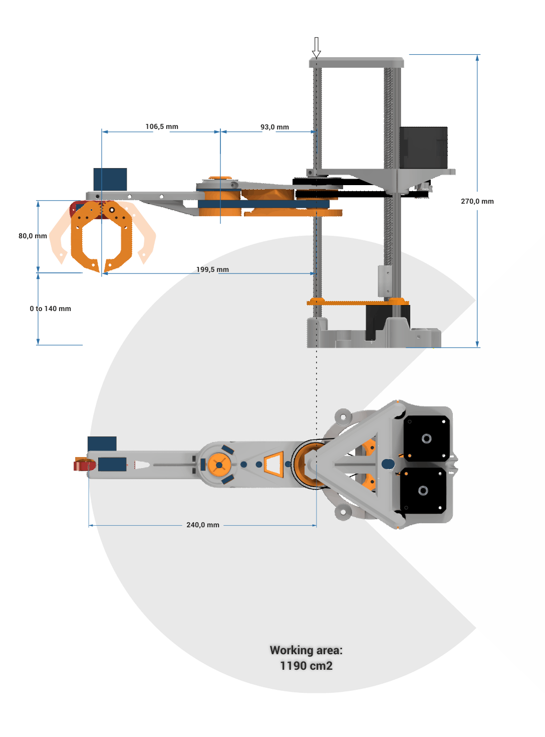 Multi Axis Scara Robot Arm 3D  - 3D Printing Robot Arm ulasan dan harga