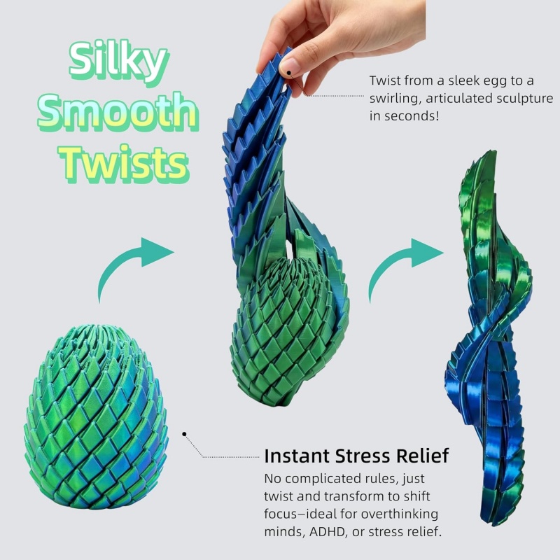 3D Printed Fidget Toy, Twisty  - 3D Printing Egg ulasan dan harga