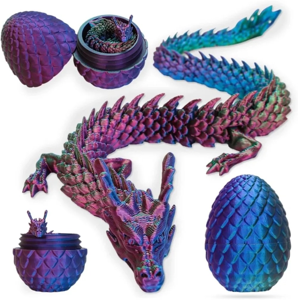 3D Mini Chinese Dragon Surpris - 3D Printing Egg ulasan dan harga