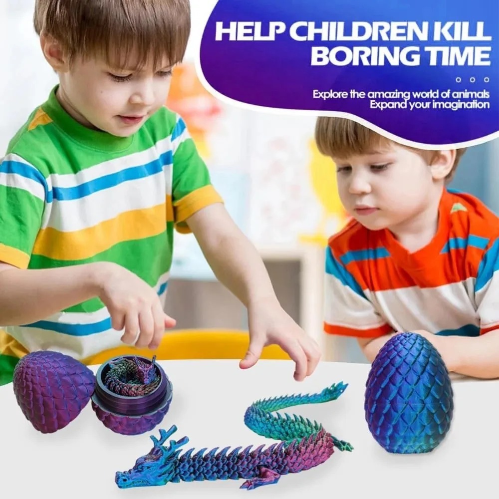 3D Mini Chinese Dragon Surpris - 3D Printing Egg ulasan dan harga