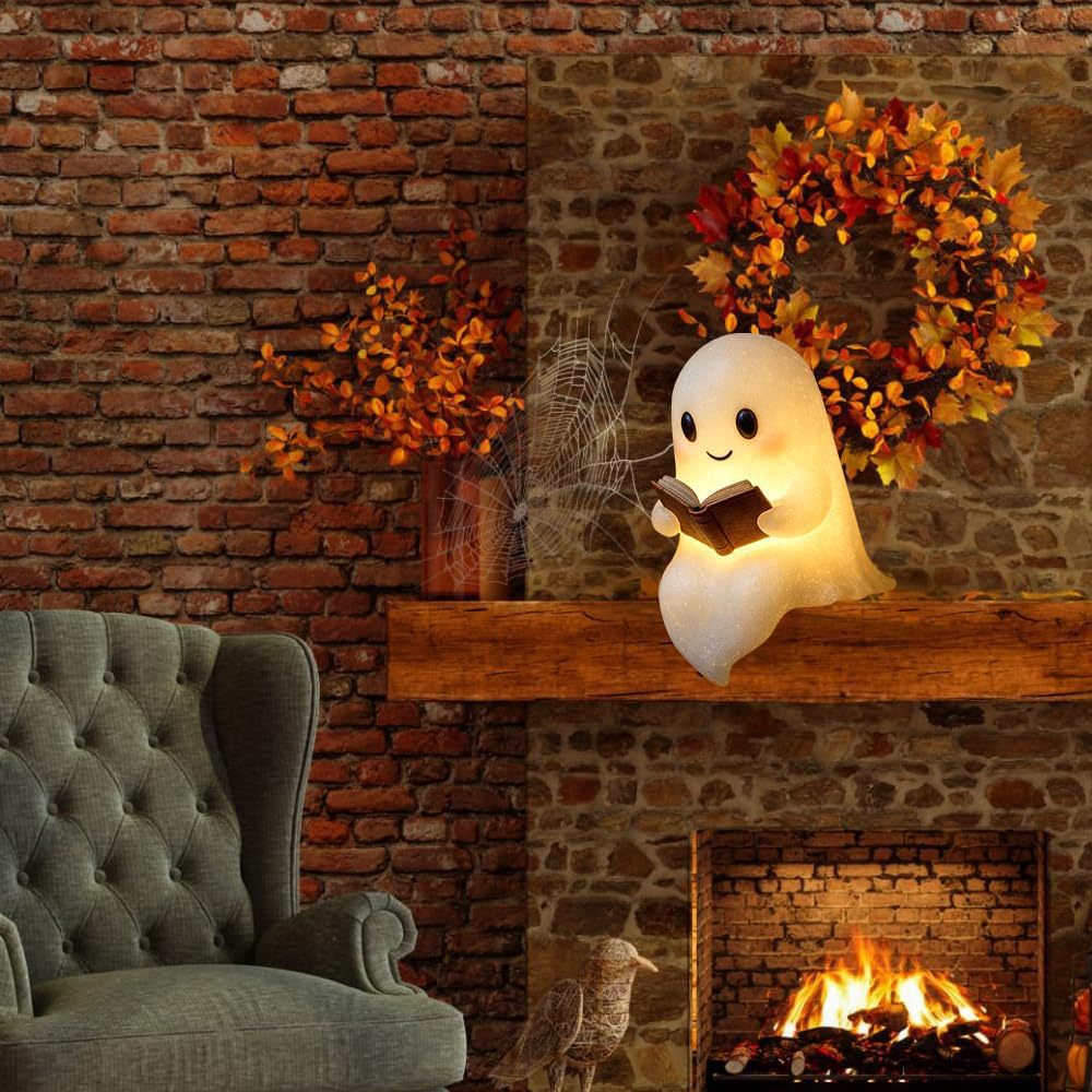 New Cute Ghost Reading Book La - 3D Printing Lamp ulasan dan harga