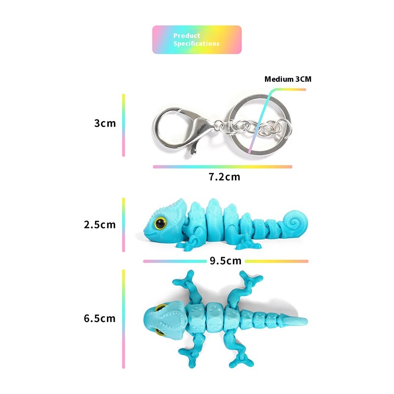 3D Printed Chameleon Keychain  - 3D Printing Egg ulasan dan harga
