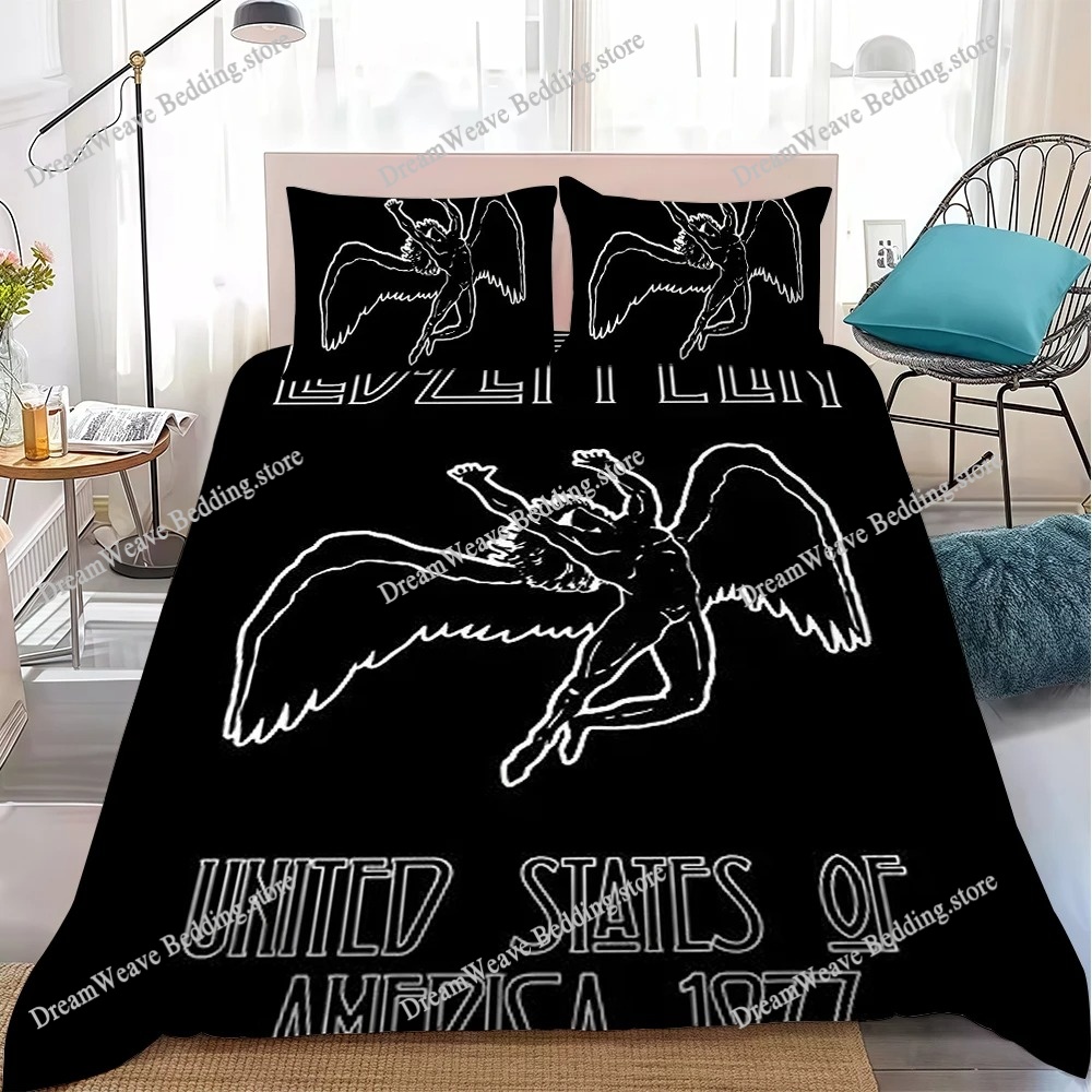 Led Z-Zeppelins Band Duvet Cov - 3D Printing Z Banding ulasan dan harga