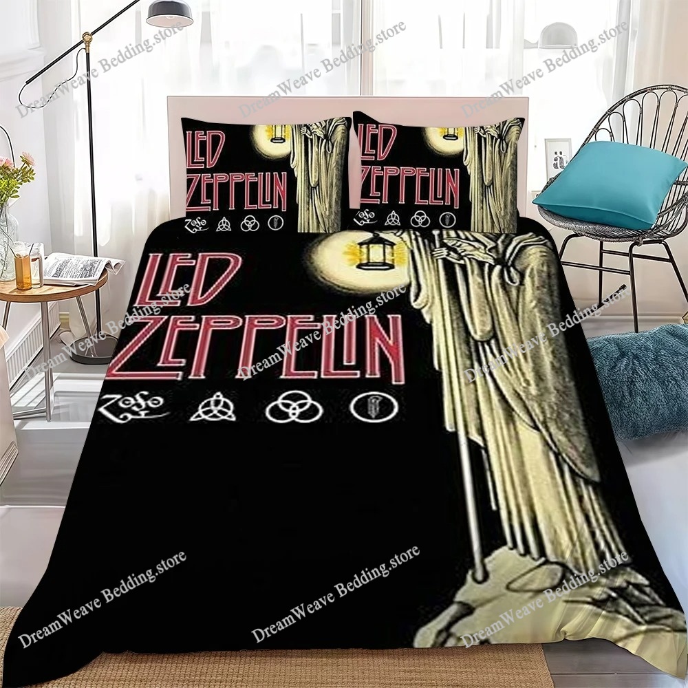 Led Z-Zeppelins Band Duvet Cov - 3D Printing Z Banding ulasan dan harga